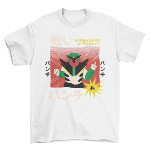Japanese robot character retro t-shirt
