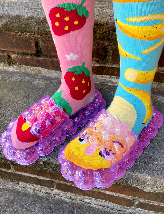 ADULT HOT PINK BUBBLE SLIDES-0